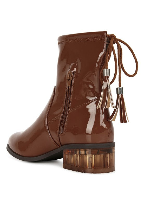 TASSEL ANKLE BOOTS