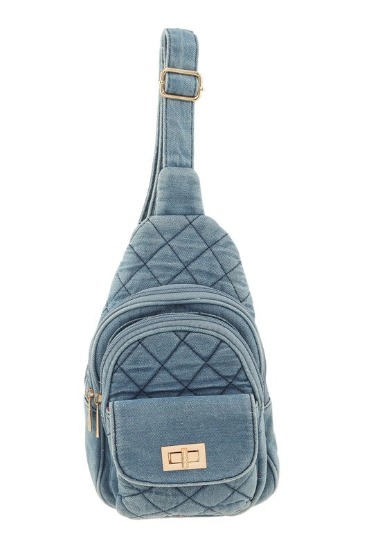 DENIM SLING BAG