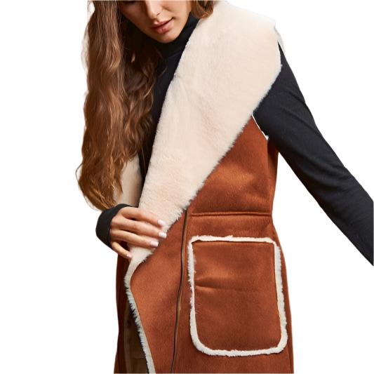 FAUX SUEDE WINTER VEST